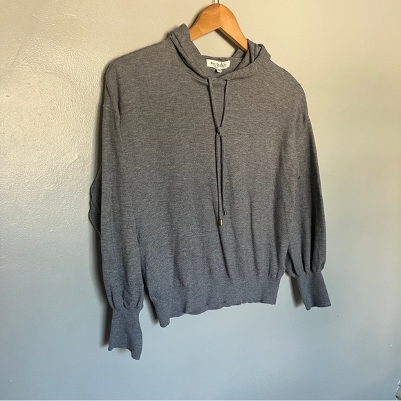 Workshop Republic Clothing Drawstring Cotten Hoodie Sweatshirt Grey Small - Picture 5 of 10